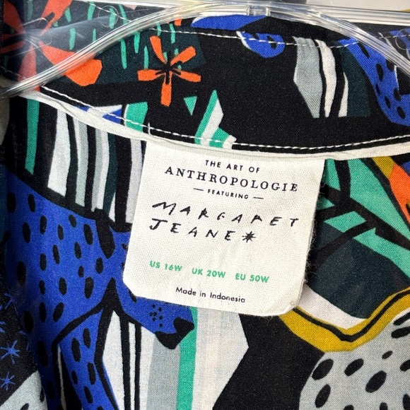 Anthropologie Art of Margaret Jeane Patterned Blouse - Picture 7 of 13